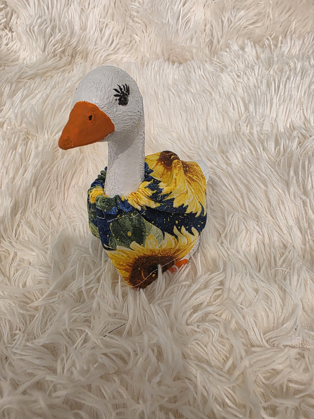 7" Desk Goose Handcrafted Sunflower Print Dress